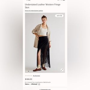 Western fringe skirt ordered from Free People